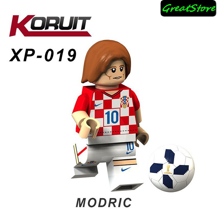 MINIFIGURES LEGO XT 1003 Cầu Thủ C.RONALDO,MESSI,NEYMAR,BECKHAM,LUIZ NAZARIO,DE BRUYNY,MODRIC,CAVANI