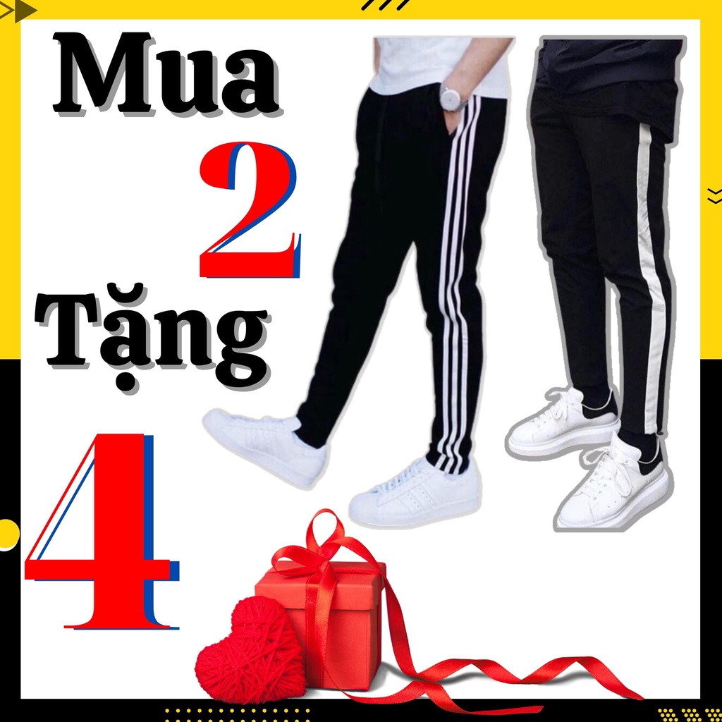 Quần Jogger Nam Nữ Trơn Basic Thể Thao 1 sọc,3 Sọc,bo Trơn