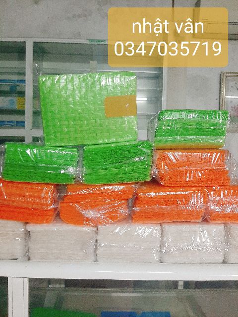 500g bánh tráng mỏng vị lá dứa hình chữ nhật