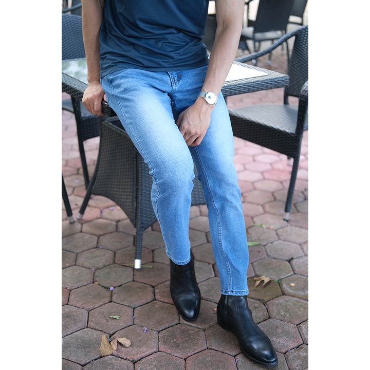 Quần Jean Nam Ống Đứng H90 Chất Bò Co Giãn J075