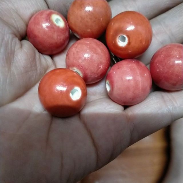 5 viên đá gốm sứ cam 18mm