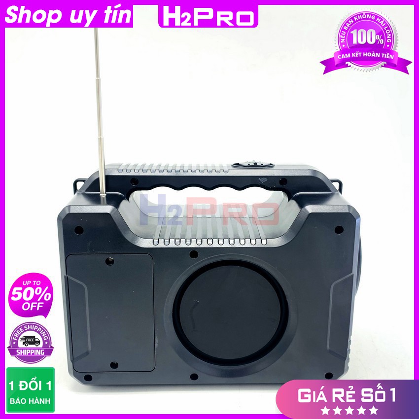 [RẺ VÔ ĐỊCH] Loa bluetooth karaoke T-5219A H2Pro pin sạc năng lượng mặt trời, radio-USB-thẻ nhớ-đèn pin-sạc dự phòng (tặ