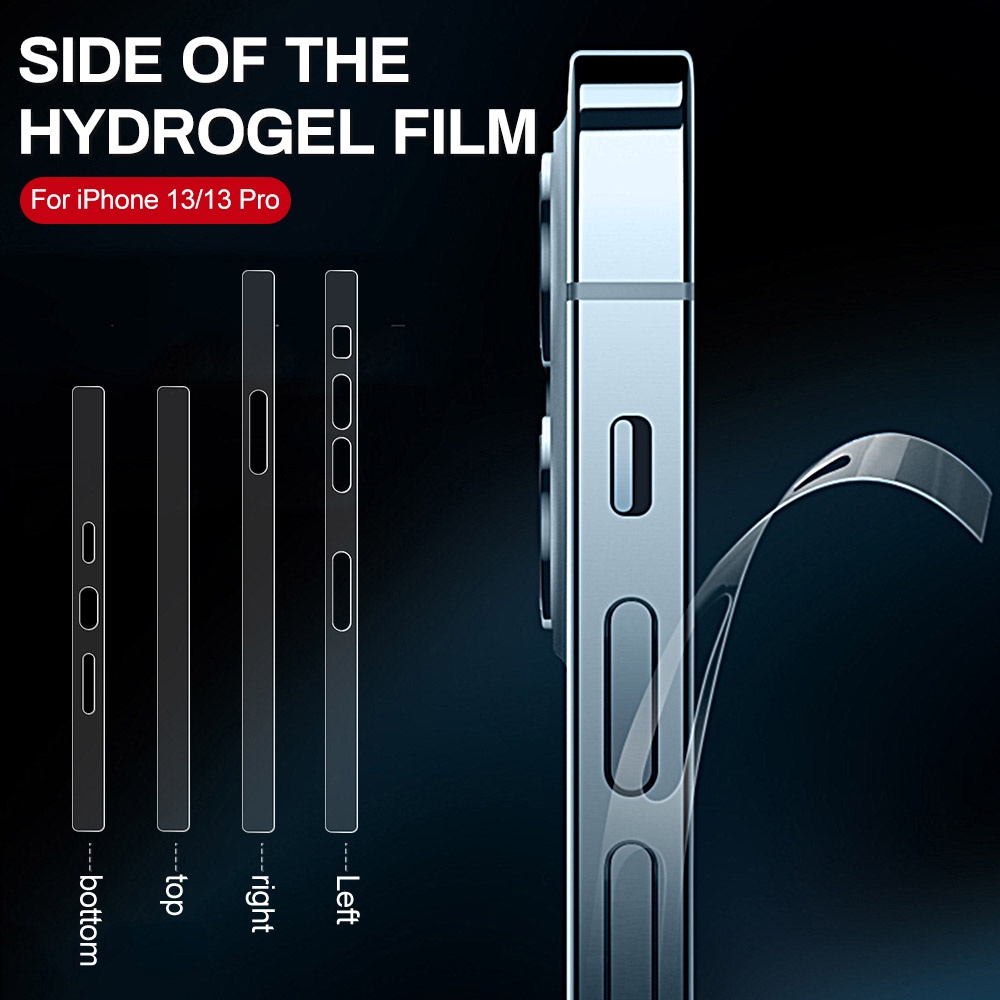 Tấm Film Hydrogel Mềm Bảo Vệ Viền Cạnh Cho iPhone 13 12 Pro Max 12 13 Mini