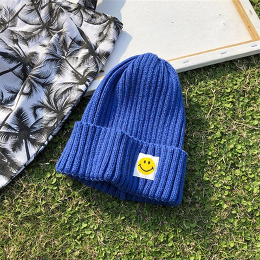 Mũ Len Họa Tiết Mặt Cười Thời Trang Mùa Thu Mới