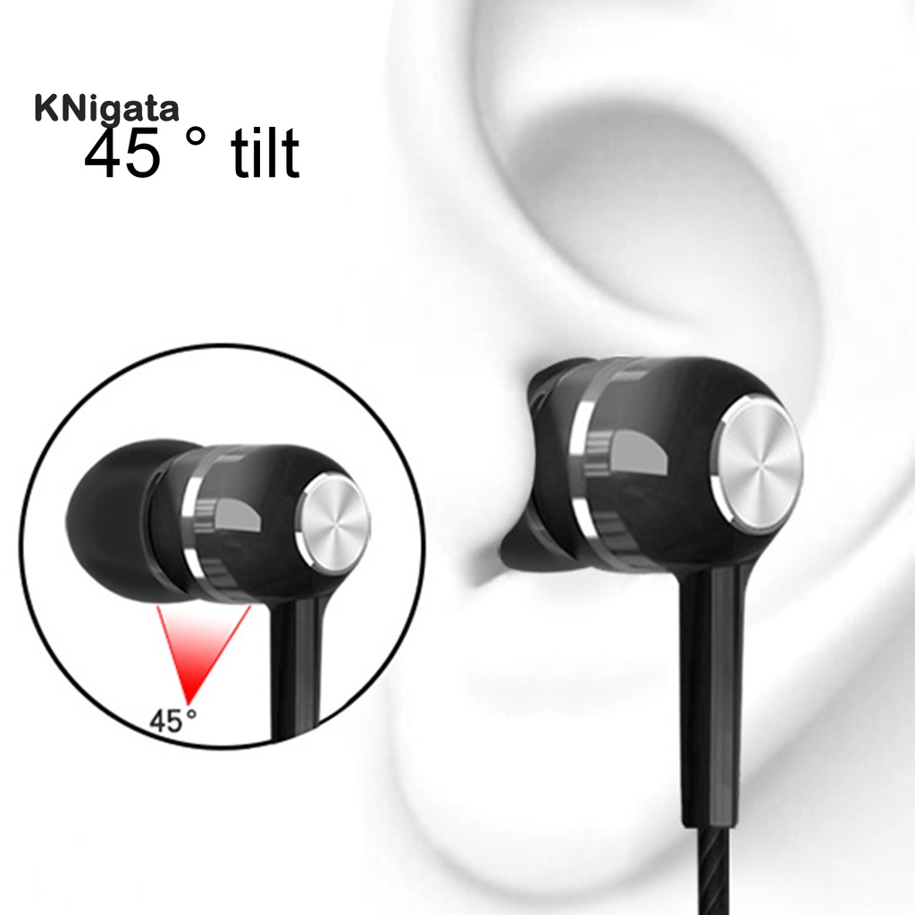 KN* Wired Microphone Earphones Heavy Bass In-ear Universal Mobile Phone Game Earplug