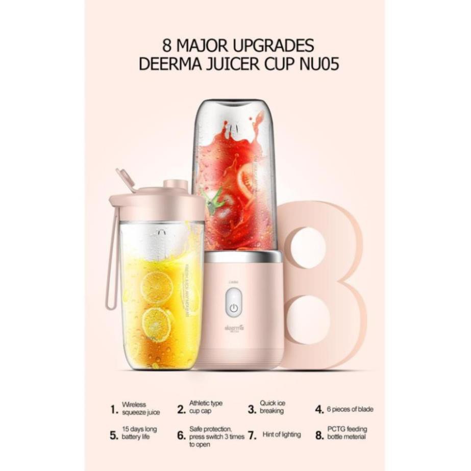 Máy xay sinh tố cầm tay Xiaomi Deerma Mini Juice Blender DEM-NU05 - Chính hãng