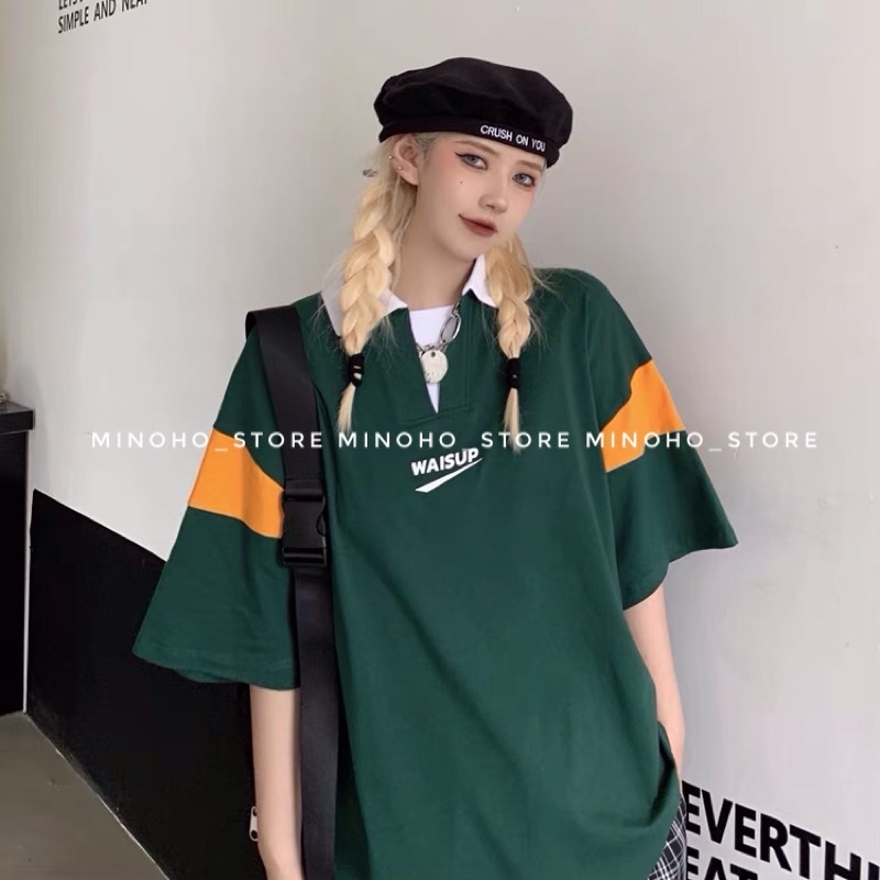 Áo POLO Waisup form Unisex 100% Cotton Oversize Thoải Mái Năng Động👾[Mihono_Store]