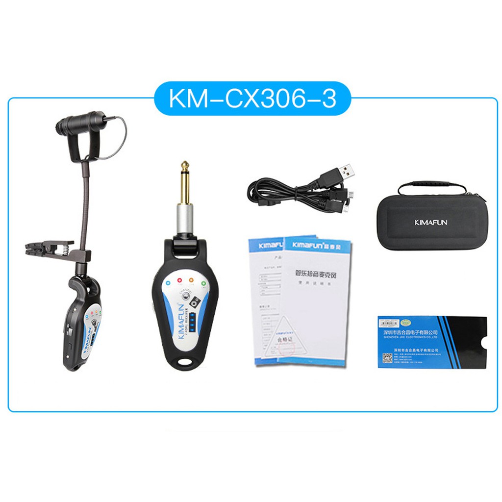 Bộ Microphone Không Dây Dùng cho Saxophone Kimafun CX306-3