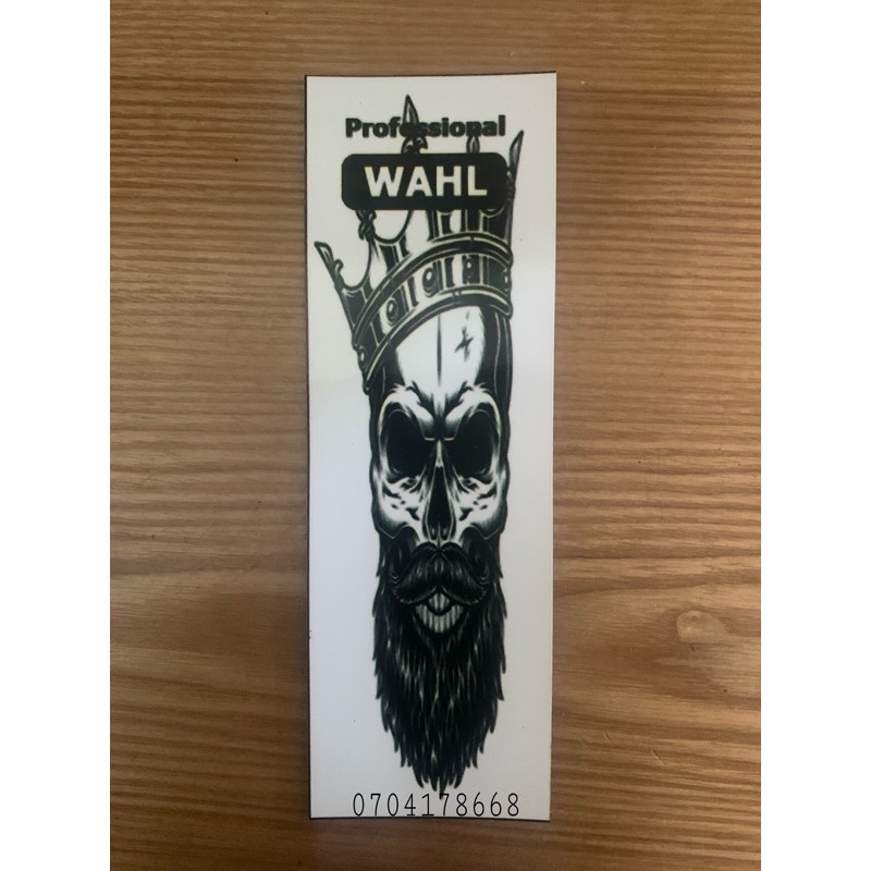 Hình dán barber shop, decal tông đơ