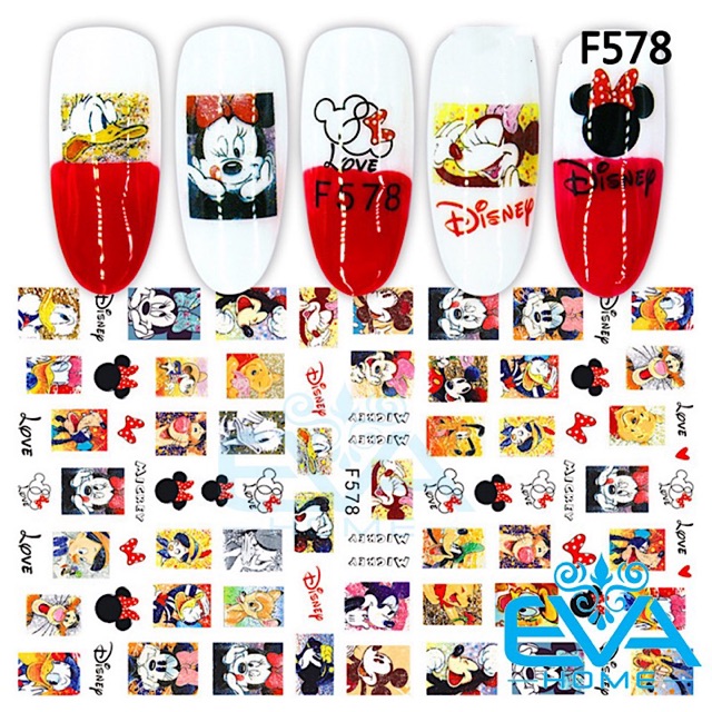 Miếng Dán Móng Tay 3D Nail Sticker Hoạt Hình Micky Mouse F578