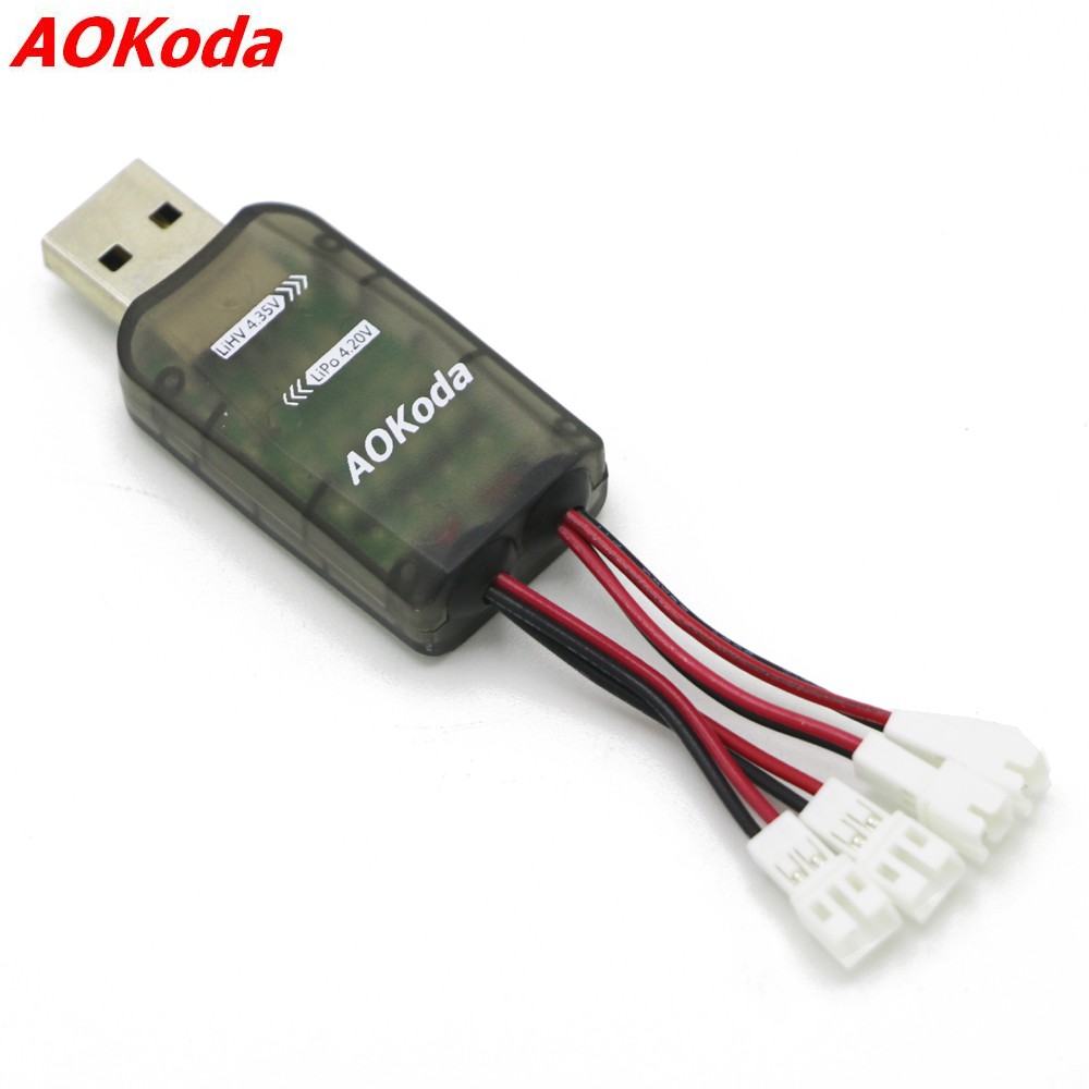 Bộ Sạc Pin Micro USB AOKoda CX405 4CH Cho 1S Lipo LiHV