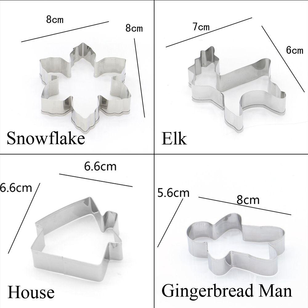 1 / 2 Khuôn Cắt Bánh Quy Bằng Thép Không Gỉ Chủ Đề Giáng Sinh Zaijie 24