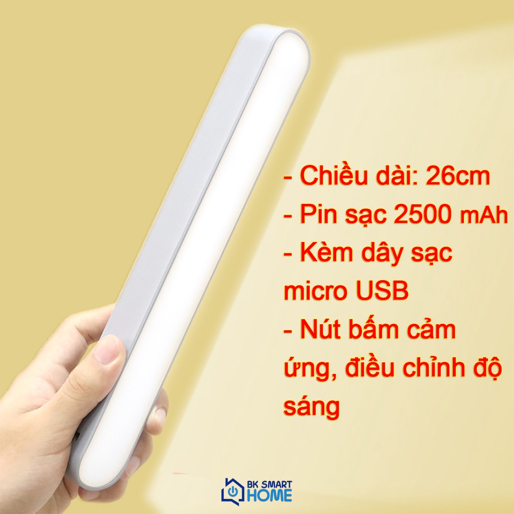 Đèn LED trang trí đa năng, LED gắn tủ có sạc USB kèm theo, Đèn Led pin sạc ánh sáng tự nhiên tốt cho mắt