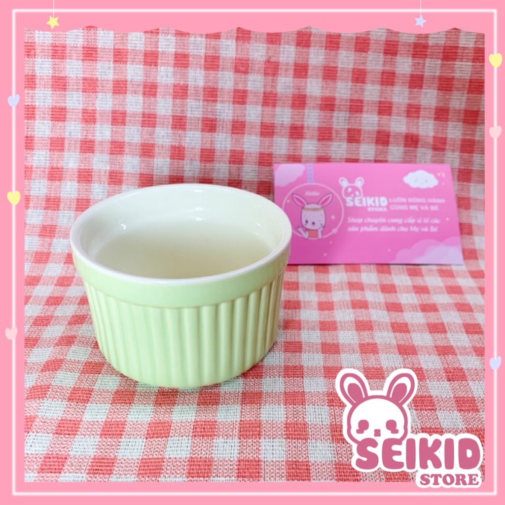 Bát Ăn Dặm Gốm Sứ Ramenkin Không Nắp 130ml Seikid Store