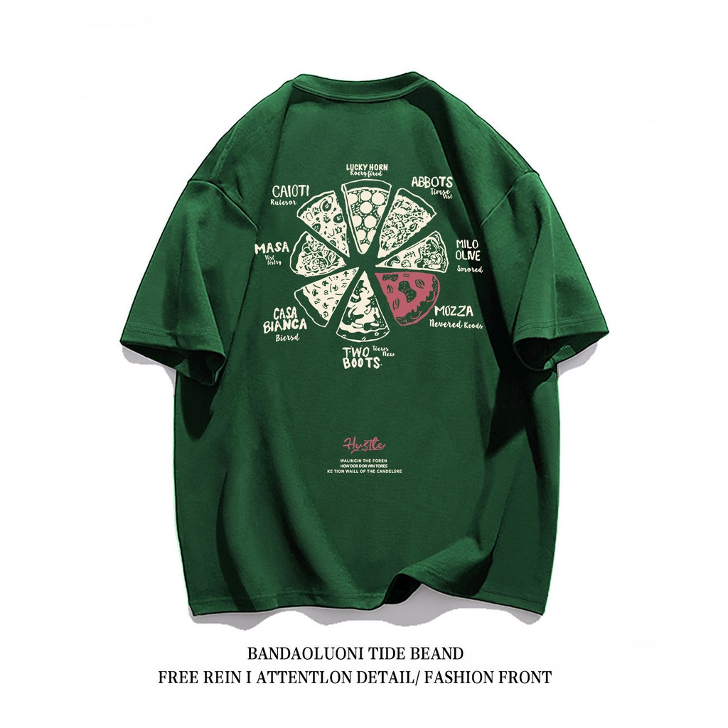 Áo thun WAFNHA cotton tay ngắn dáng rộng in hình vui nhộn hợp thời trang cho nam