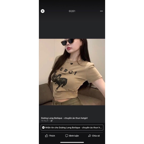 Áo thun croptop in chữ Merci hình chú cún🌺🌺chất borip xịn xò🌺An House🌺🌺