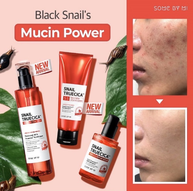 [Set 4 Items] Bộ Dưỡng Phục Hồi, Tái Tạo Da Chiết Xuất Ốc Sên Some By mi Snail Truecica Miracle Repair Starter Kit