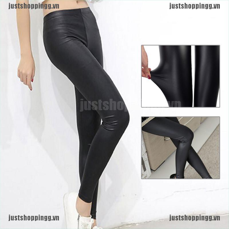 Quần legging giả da phong cách thời thượng