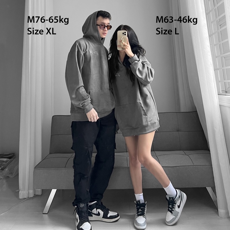 Áo hoodie da lộn Fuonero FNC thêu sang xịn mịn v3.0 ( Suede Hoodie )