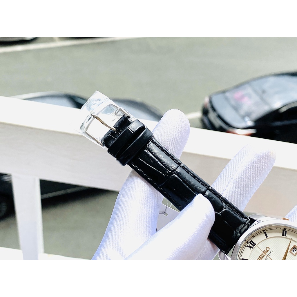 Đồng hồ nam dây da Seiko Kinetic SRN073P1