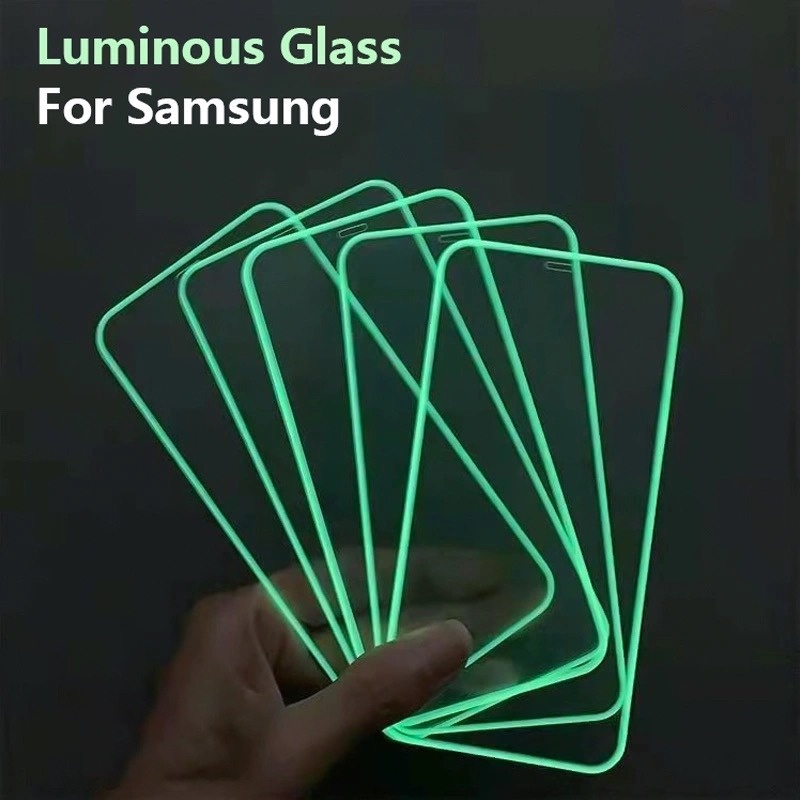Miếng Dán Cường Lực Dạ Quang Cho Samsung Galaxy A20S A40S A30 A50S A60 A70 A91 A02 A03S A12 A21 S21FE
