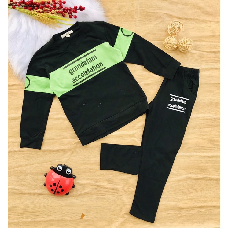 🚁 Bộ dài tay thun cotton cho bé  trai 25-45kg