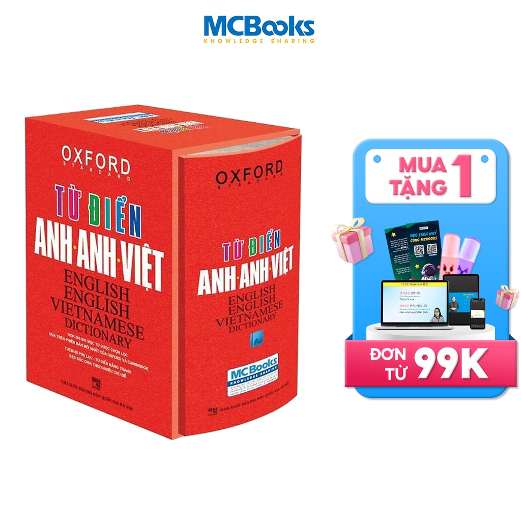 Sách - Từ Điển Anh Anh Việt Phiên Bản Bìa Cứng Màu Đỏ - Giải Nghĩa Đầy Đủ Ví Dụ Phong Phú