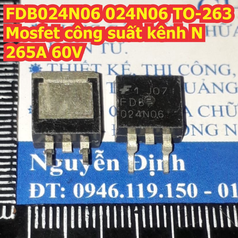 2 con FDB024N06 024N06 TO-263 Mosfet công suất kênh N 265A 60V kde8235