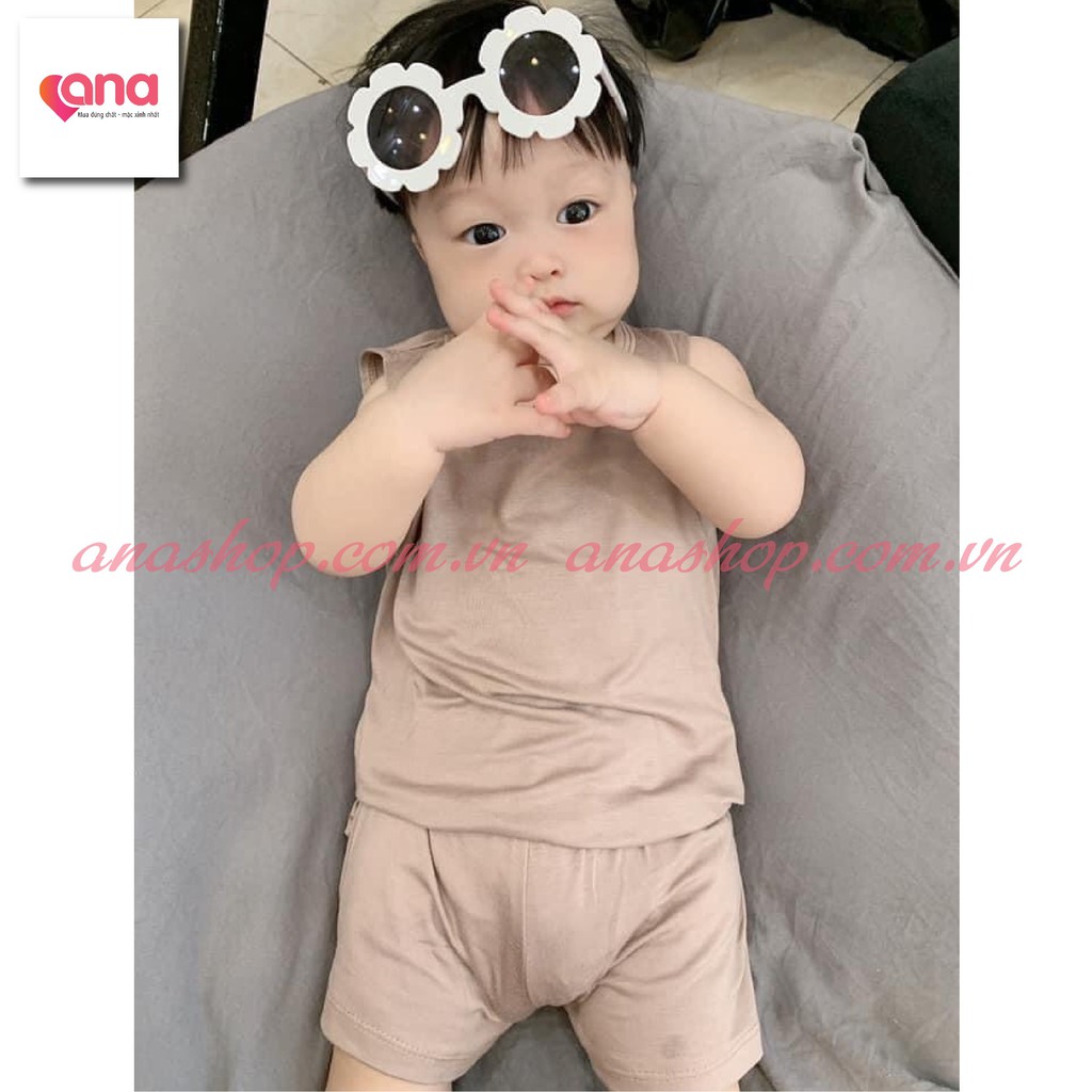 Đồ bộ quần áo ba lỗ sát nách cho bé gái bé trai Minky Mom [XÃ KHO] Quần áo bộ BA LỖ TRƠN cho bé trai bé gái mặcnhà Minky