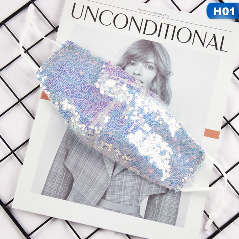 Khẩu trang chống bụi có thể giặt trang trí kim tuyến lấp lánh sành điệu | BigBuy360 - bigbuy360.vn