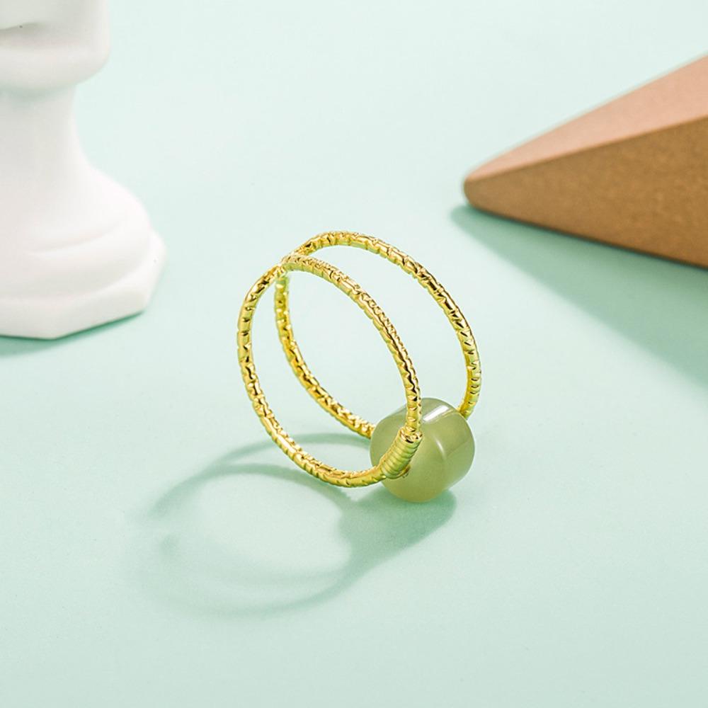 Nhẫn Hai Lớp Dạng Hở Đơn Giản Sang Trọng Cho Nam Nữ