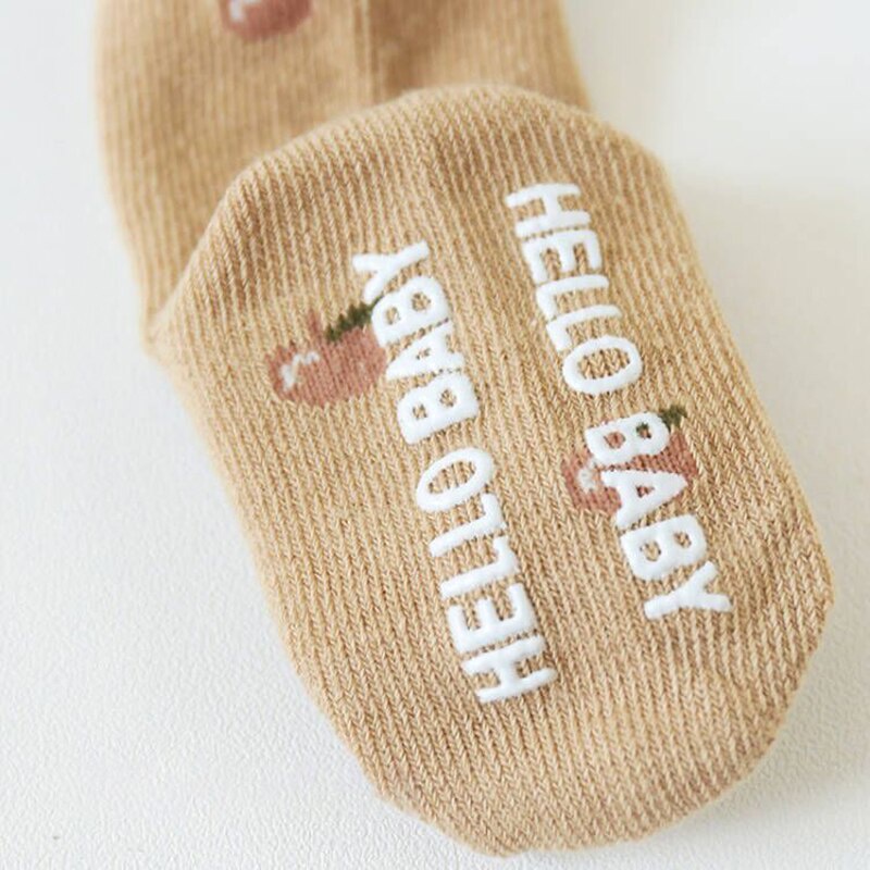 Vớ Cotton Mềm Co Giãn Chống Trượt In Họa Tiết Hoa Dễ Thương Dành Cho Bé Gái