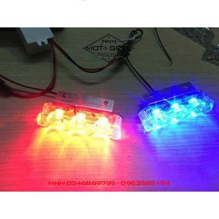 Đèn led police chớp xanh đỏ 12v