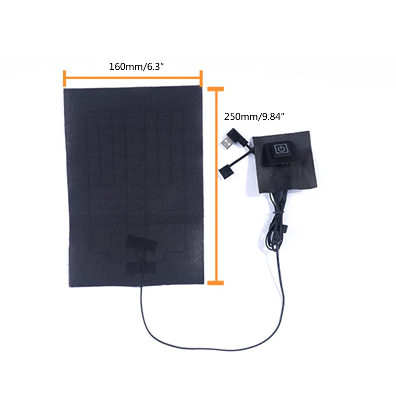 Đệm Sưởi Ấm Lưng USB Bằng Hợp Kim Có Thể Giặt