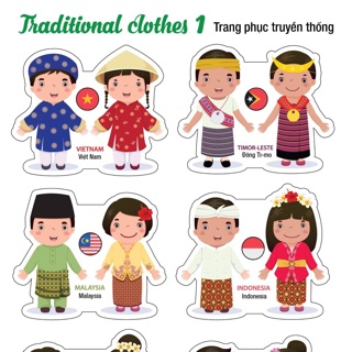 Decal dán - Học tiếng anh qua hình ảnh - Trang phục truyền thống