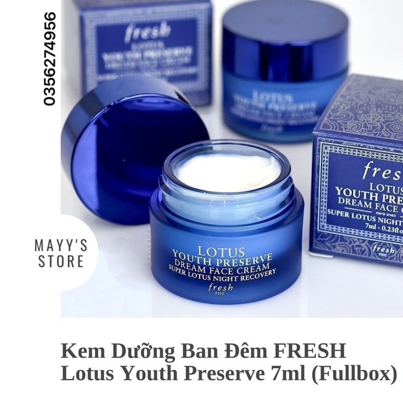 Kem dưỡng đêm FRESH Lotus Youth Preserve Dream Face Cream