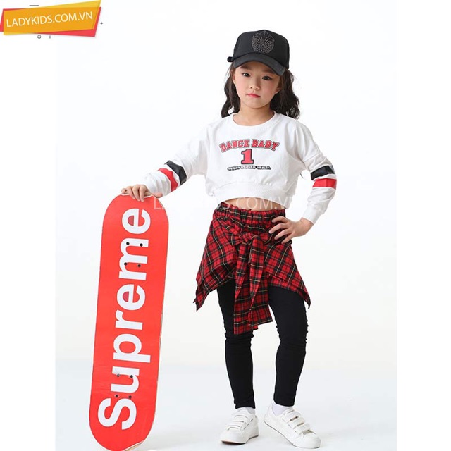 Bộ hiphop trẻ em,quần áo hiphop bé gái,quần áo nhảy hiphop bé gái