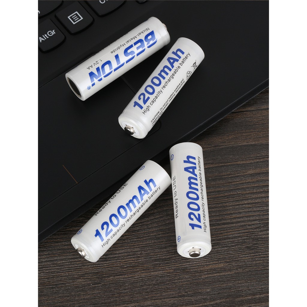 Pin sạc AA loại tốt dung lượng thực 1200mAh chính hãng Beston
