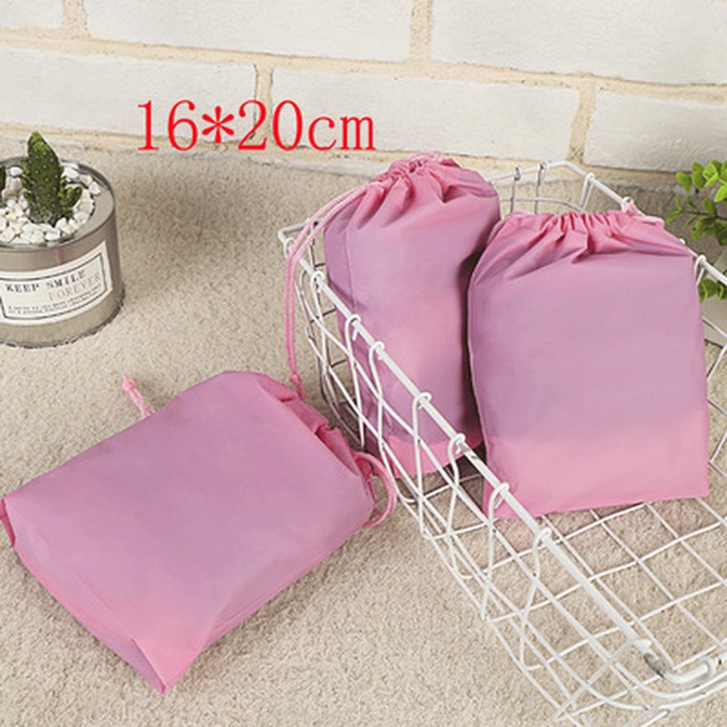 Túi dây rút PE màu trơn chống thấm nước thời trang dành cho nam và nữ