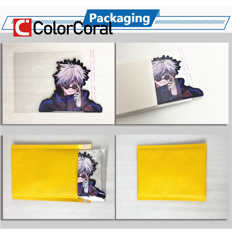 Sticker Chuyển Động 3D Chống Thấm Nước Hình Anime Cho Xe Hơi Laptop