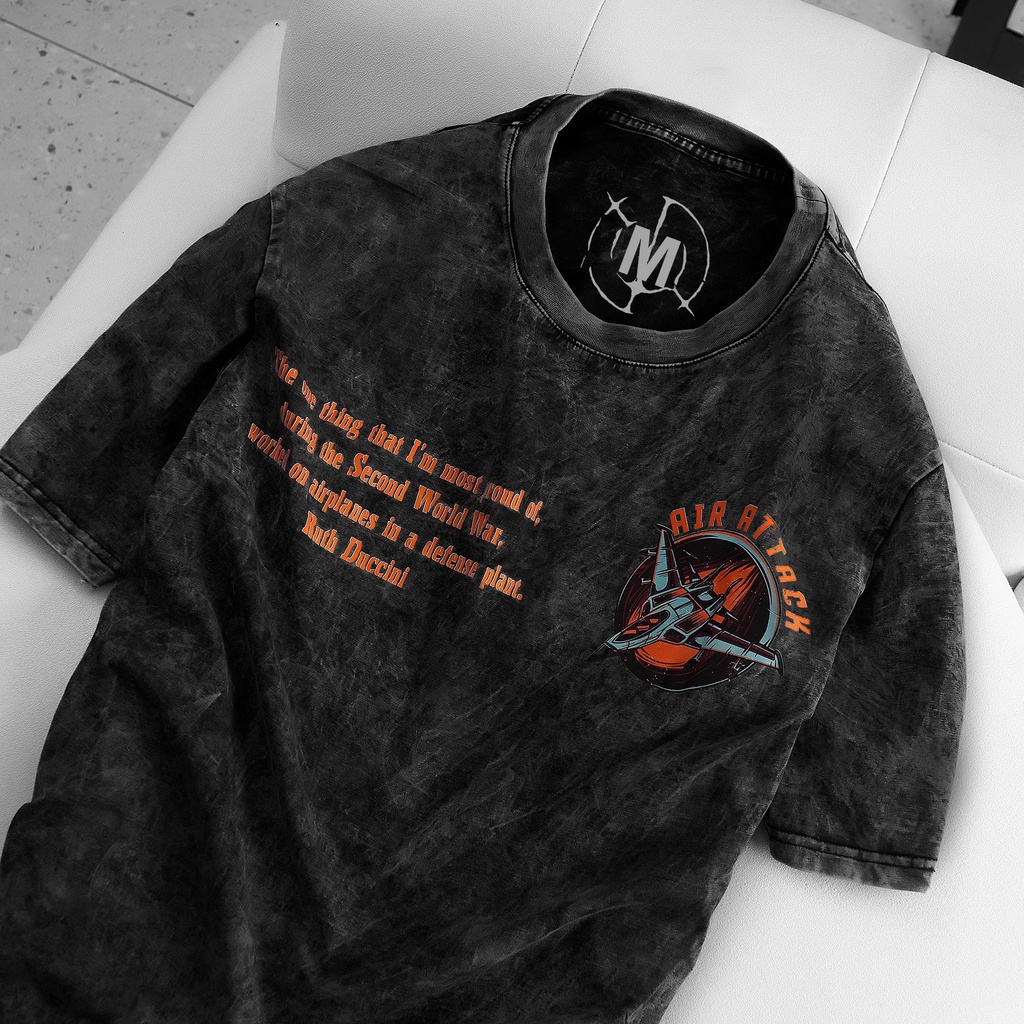 Áo thun tay lỡ ATTACK WASH phông Unisex nam nữ Cotton oversize form rộng LUNACY TB40 | BigBuy360 - bigbuy360.vn