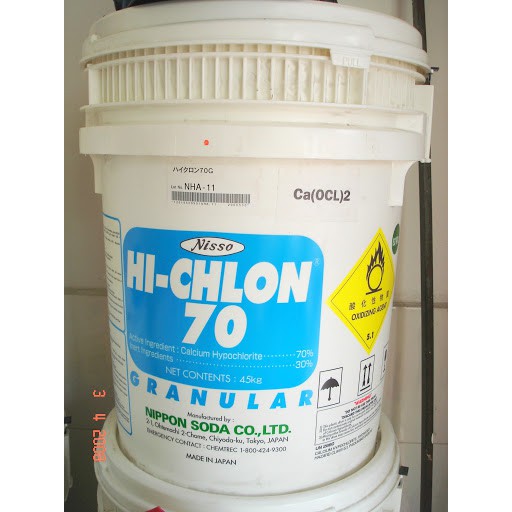 1kg - Hóa chất xử lý nước bể bơi Chlorine Nhật 70%