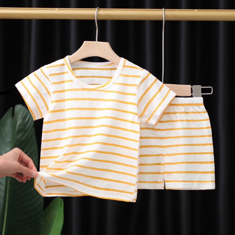 Set Bộ Sọc Ngắn Ngẫu Nhiên (Size 6-18kg) cho Bé Gái Và Bé Trai vải 100% cotton mềm mịn thoáng mát HOT NHẤT ##2022##