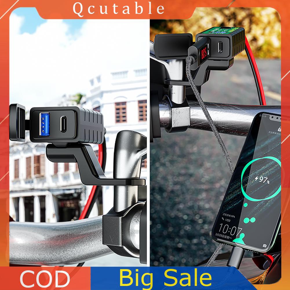 Bộ Sạc Usb Kép Chống Thấm Nước 12v Sae Cho Điện Thoại Gps