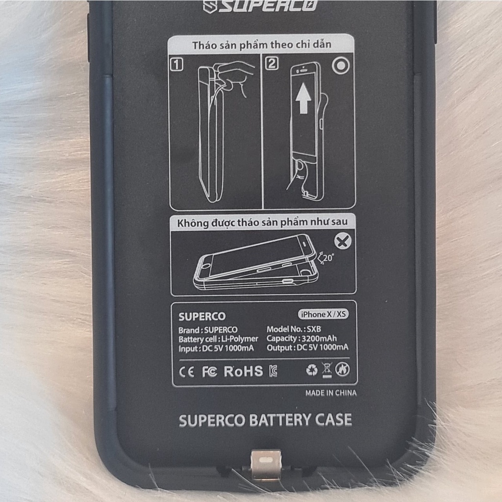 Ốp lưng kiêm sạc dự phòng cho iPhone 6/6+/7/7+/8/8+/se2/X/XS/XS Max.