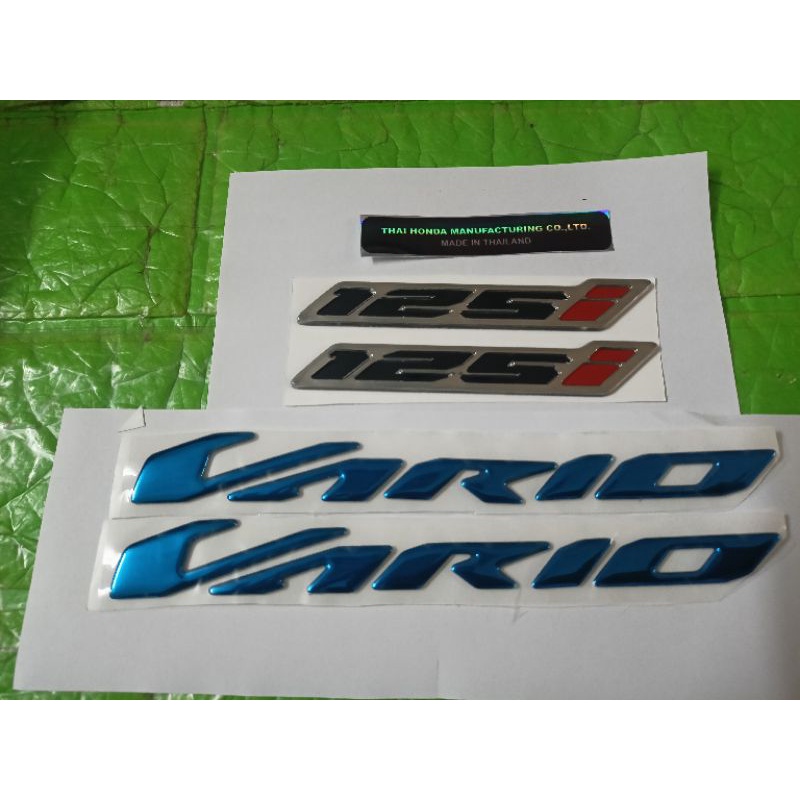 Bộ tem nổi Vario 125 đời mới màu xanh new