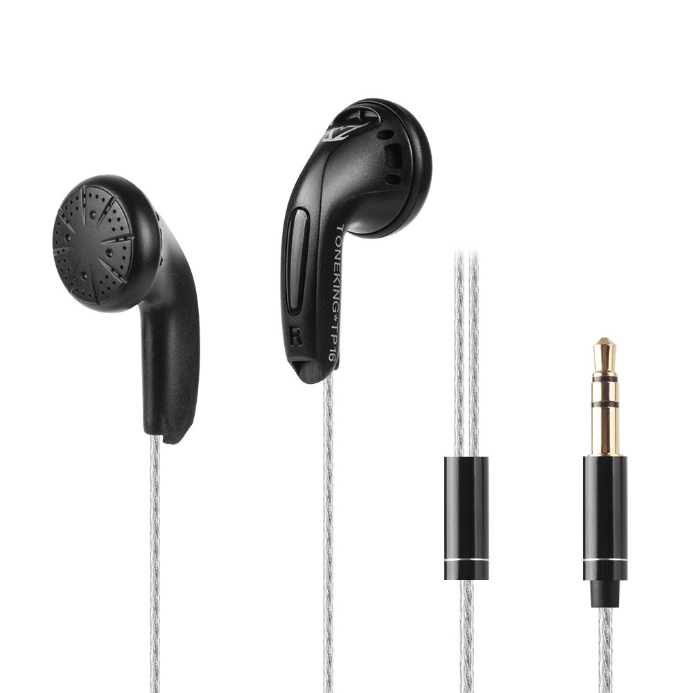 TONEKING TP16 32ohms 3.5mm In Ear Earphone Flat Head Earbuds Diy 16mm Dynamic HIFI High Fidelity Earphone PK MX985