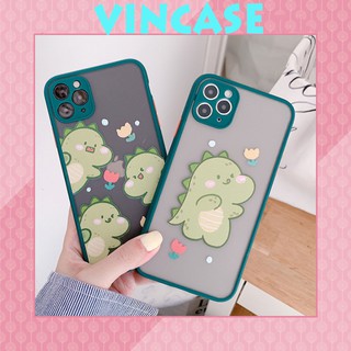 Ốp bảo vệ camera Khủng long và Hoa mặt nhám, viền dẻo 7/8/7plus/8plus/x/xs/xs max/11/11promax- Ốp iphone - VinCase