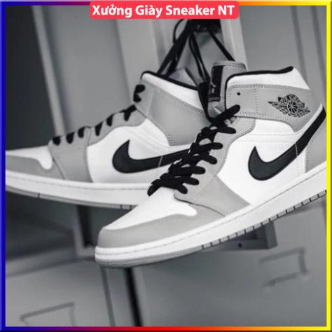 (skylamada) Giày thể thao Jordan 1 xám cao cổ, Giày sneaker Jodan cao cổ xám móc đen smoke grey nam nữ cao cấ | BigBuy360 - bigbuy360.vn