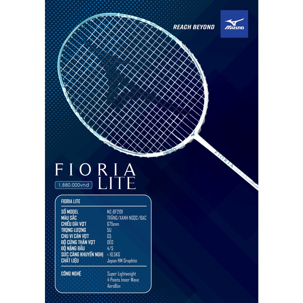 Vợt cầu lông Mizuno Fioria Lite - 5U